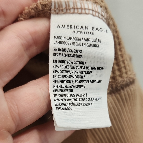 American Eagle Outfitters Tan Crew Neck Sweater Cozy Knit - Picture 4 of 10
